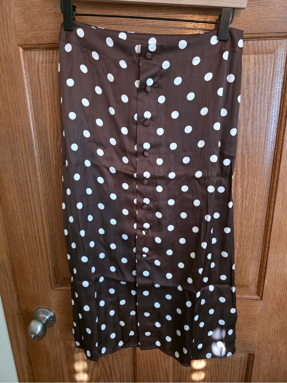 Brown Polka Dot maxi skirt